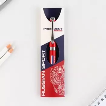 Ручка металл шариковая «Russian sport», синяя паста, 1 мм, фурнитура серебро