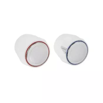 Комплект маховиков ZEIN Z002, для кран-букс со штоком под квадрат, пластик, 2шт, хром