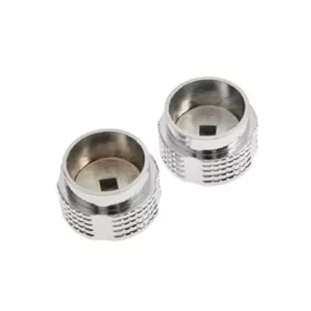 Комплект маховиков ZEIN Z004, для кран-букс со штоком под квадрат, пластик, 2шт, хром