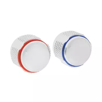 Комплект маховиков ZEIN Z204, для кран-букс со штоком на 24 шлица, цинк, 2 шт., хром