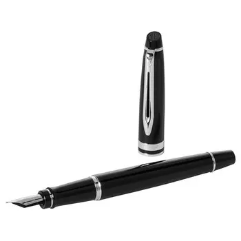 Ручка перьевая Waterman Expert Black CT, 1.0мм, синяя, подар/уп S0951760