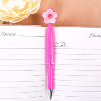 Ручка пластиковая с цветком "Самой лучшей подруге"