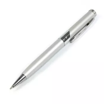 Ручка подарочная, шариковая "Бизнес" в пластиковом футляре, поворотная, серебристая