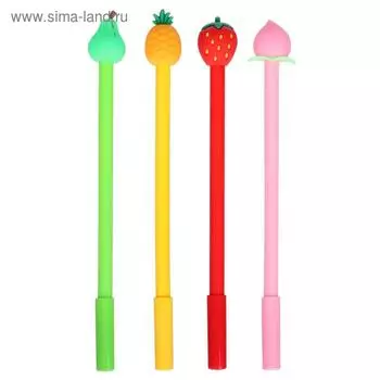 Ручка-прикол Calligrata "Фрукты/Ягоды", гелевая, МИКС