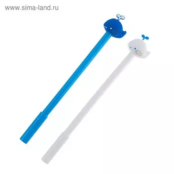 Ручка-прикол Calligrata "Кит", гелевая, МИКС