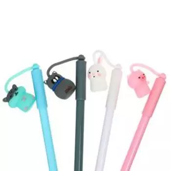 Ручка - прикол с подвеской Calligrata «Зверушка», гелевая, МИКС