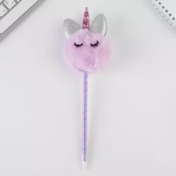 Ручка-пушистик МИКС, синяя паста