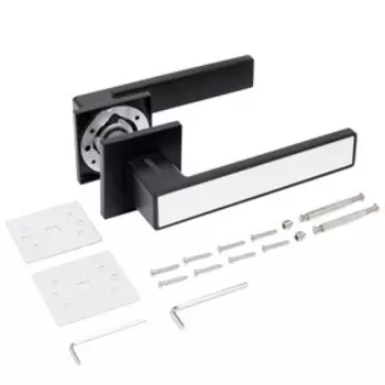 Ручка раздельная «АЛЛЮР» АРТ «ЛАНА» BL/W, матовая, чёрная