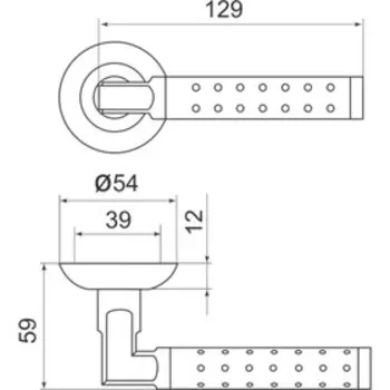 Ручка раздельная Armadillo Eridan LD37-1SN/CP-3 TECH, 8х140 мм, цвет матовый хром, хром