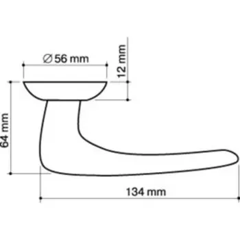 Ручка раздельная Armadillo Pava LD42-1SN/CP-3, цвет матовый хром/хром