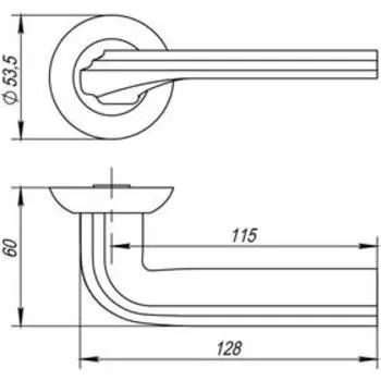 Ручка раздельная BOLERO TL/HD SN/CP-3, цвет матовый никель, хром