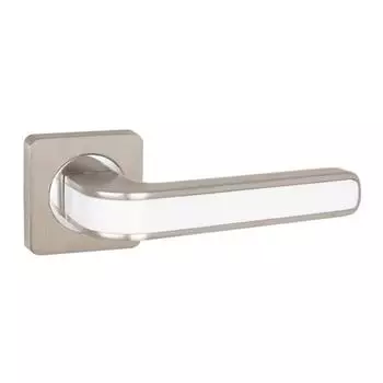 Ручка раздельная FUTURA ZQ SN/WH-19, цвет матовый никель, белый