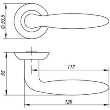 Ручка раздельная Punto BASIS TL CF-17, цвет кофе
