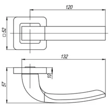 Ручка раздельная Punto ORION QR GR/CP-23, цвет графит/хром