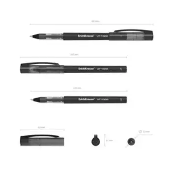 Ручка-роллер ErichKrause "UT-1300", узел 0.7 мм, чернила черные, мягкое, тонкое и чистое письмо