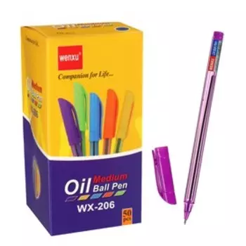 Ручка шариковая 0,5 мм, стержень синий, корпус МИКС тонированный, масляные чернила (штрихкод на штуке