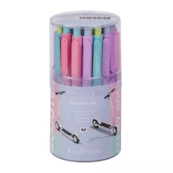 Ручка шариковая автоматическая FreshWrite FunClick "Самокат" 0.7 мм, синие пигментные чернила, корпус Soft Touch, МИКС