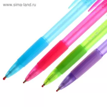 Ручка шариковая автоматическая SoftClick Creative, узел 0.7 мм, синие чернила, матовый корпус Silk Touch, МИКС