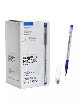 Ручка шариковая BrunoVisconti BasicWrite.Moon, 0.5мм, стерж/син