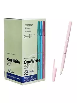 Ручка шариковая BrunoVisconti OneWrite Zefir, 1.0мм, стерж/син МИКС