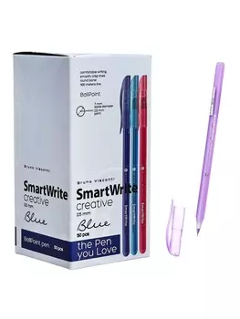 Ручка шариковая BrunoVisconti SmartWrite. Creative, 0.5мм, стерж/син МИКС