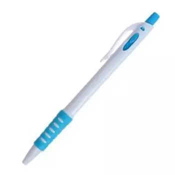 Ручка шариковая Calligrata, 0.7 мм, корпус белый, с резиновым держателем, МИКС