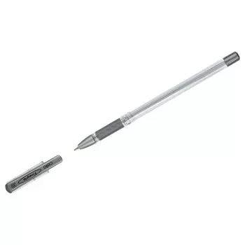 Ручка шариковая Cello "Finegrip" узел 0.7мм, синие чернила, резиновый грип (держатель), серо-серебристый корпус