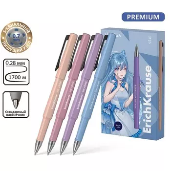 Ручка шариковая, ErichKrause, Severe Stick Manga, узел 0.7 мм, мягкое и быстрое письмо без усилий, чернила синие, МИКС
