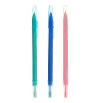 Ручка шариковая 0,5мм синяя, корпус Пастель МИКС тонированный колпачек