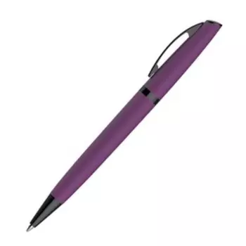 Ручка шариковая PIERRE CARDIN ACTUEL, корпус АВС пластик, отделка чёрный металл, узел 1.0 мм, чернила синие, фиолетовая