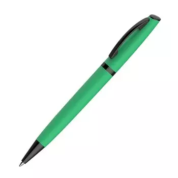 Ручка шариковая PIERRE CARDIN ACTUEL, корпус АВС пластик, отделка чёрный металл, узел 1.0 мм, чернила синие, зелёная