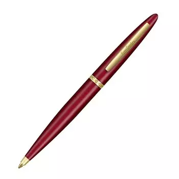 Ручка шариковая PIERRE CARDIN CAPRE, корпус латунь и лак, отделка сталь и позолота, чернила синие, красная