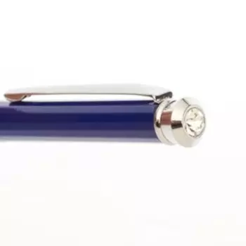 Ручка шариковая PIERRE CARDIN CRYSTAL, корпус латунь и глянцевый лак, отделка сталь и хром, синяя