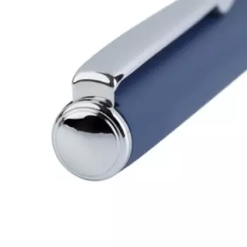 Ручка шариковая PIERRE CARDIN EASY, корпус латунь с сатиновым покрытием, отделка сталь и хром, чернила синие, синяя