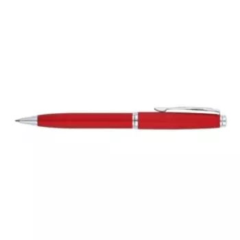 Ручка шариковая PIERRE CARDIN GAMME Classic, корпус латунь матовая, отделка сталь и хром, узел 0.7 мм, чернила синие, красная