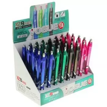 Ручка шариковая со стираемыми чернилами, линия 0.8 мм, автоматическая, стержень синий, корпус тонированный с резиновым держателем