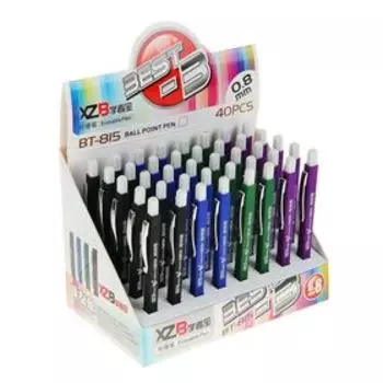 Ручка шариковая со стираемыми чернилами, линия 0.8 мм, автоматическая, стержень синий, прорезиненный квадратный корпус, МИКС