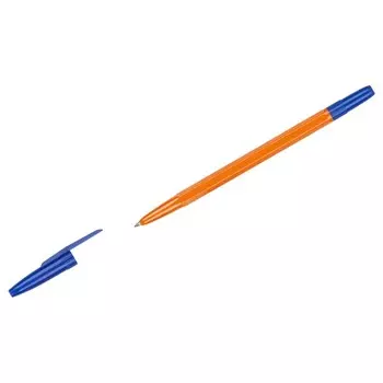 Ручка шариковая СТАММ «511» стержень синий 0,7мм, оранжевый корпус
