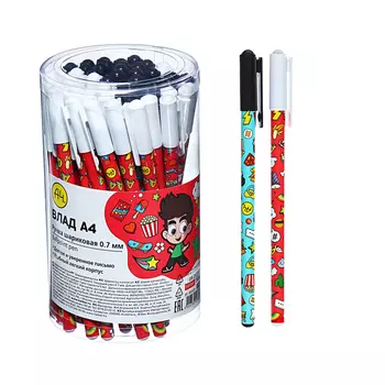 Ручка шариковая «Влад А4» 0.7 мм, синяя, МИКС