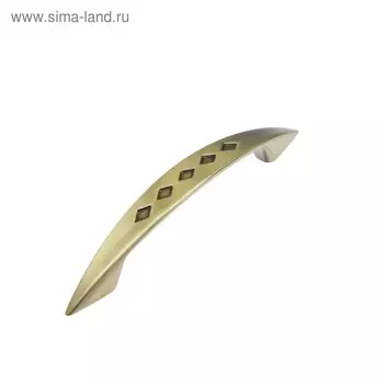 Ручка-скоба, 96 мм, Д130 Ш14 В22, античная бронза