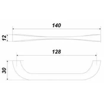 Ручка-скоба BOYARD RS442BAZ.4, 128 мм, цвет серебро