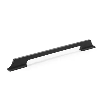 Ручка-скоба CAPPIO, алюминий, м/о 224 мм, цвет черный с серой вставкой