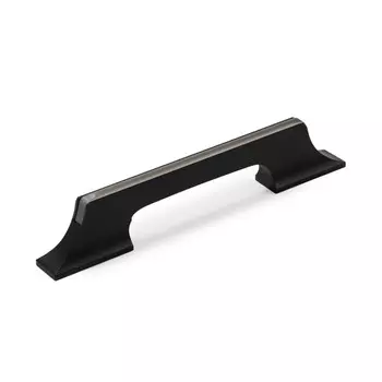 Ручка-скоба CAPPIO, алюминий, м/о 96 мм, цвет черный с серой вставкой