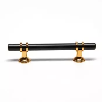 Ручка-рейлинг CAPPIO RSC003, м/о 96 мм, d=12 мм, цвет черный с золотом