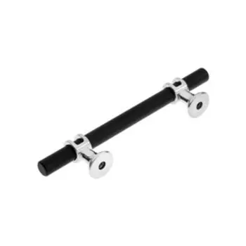 Ручка-скоба CAPPIO CAMDEN, м/о 96 мм, d=12 мм, пластик, цвет хром/черный