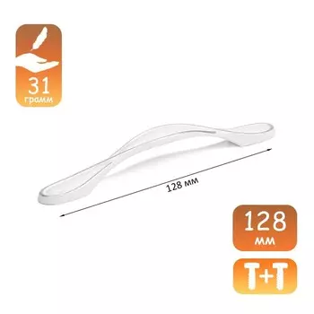 Ручка-скоба CAPPIO PC181BL, м/о 128 мм, цвет белый