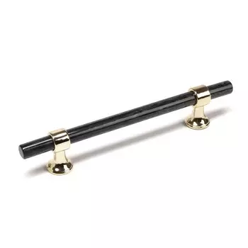 Ручка-скоба CAPPIO PK106, м/о 128 мм, d=12 мм, пластик, цвет графит/золото