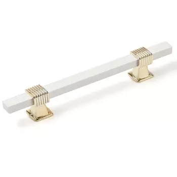 Ручка-скоба CAPPIO PK117, м/о 160 мм, цвет белый/золото