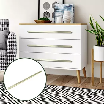 Ручка-скоба CAPPIO RSC021, алюминий, м/о 416 мм, цвет сатиновое золото