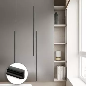 Ручка-скоба CAPPIO RSC022, алюминий, м/о 960 мм, чёрная